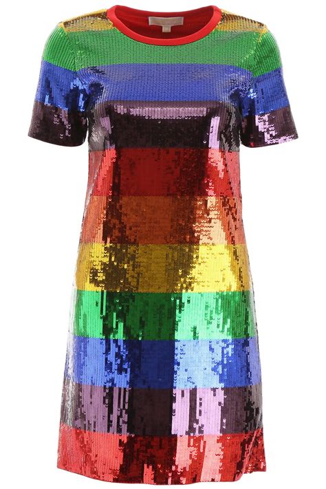 michael kors rainbow sequin dress
